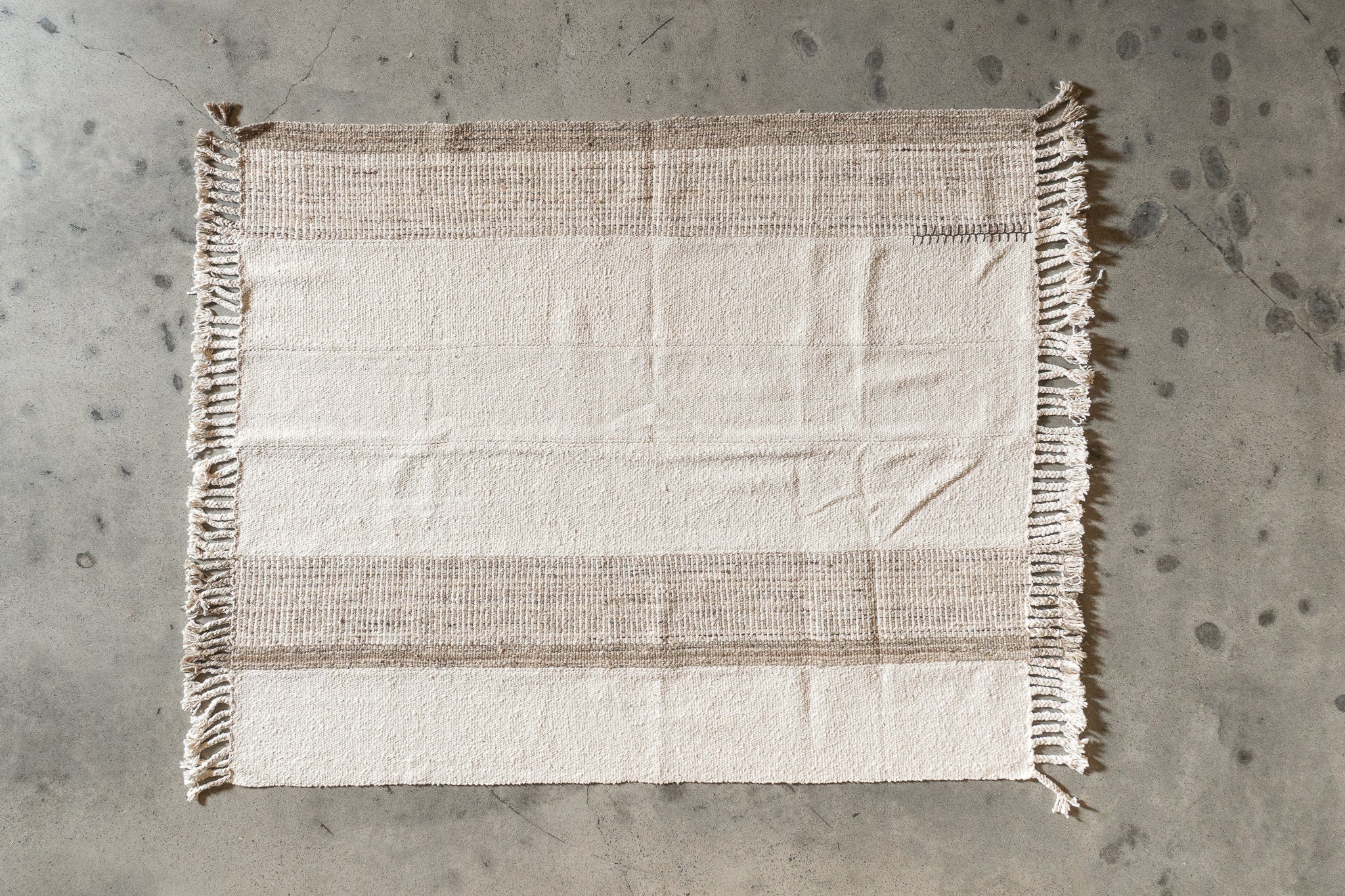 Tapis afghan laine 100% coton - 178cm x 216cm