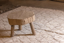 Tapis afghan beige naturel 100% laine - 211cm x 298cm