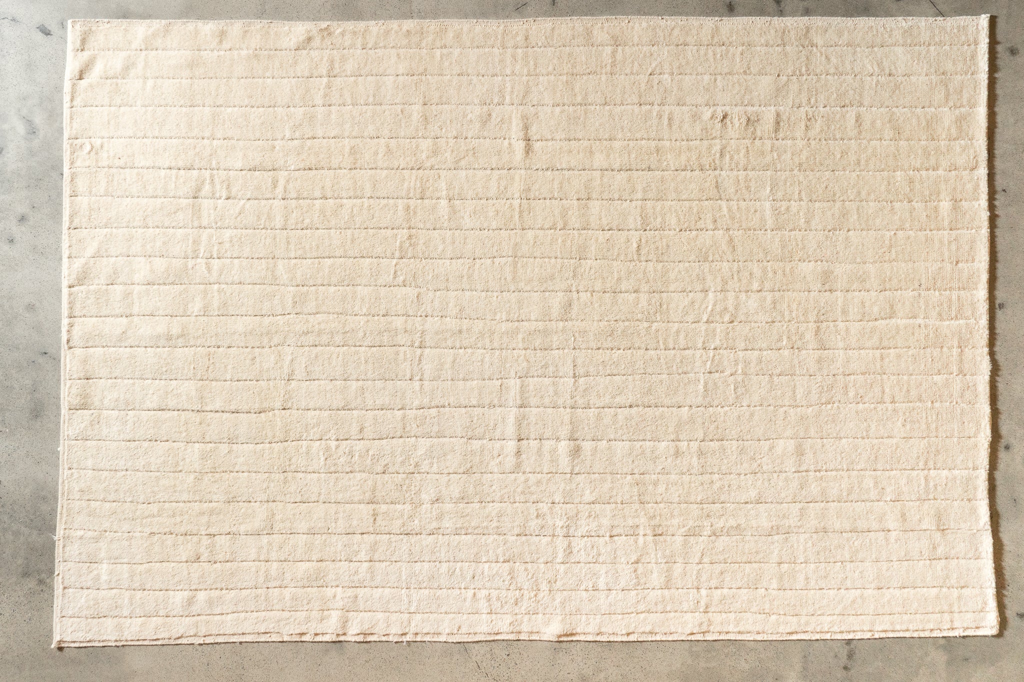 Tapis Afghan beige 100% laine - 233cm x 246cm