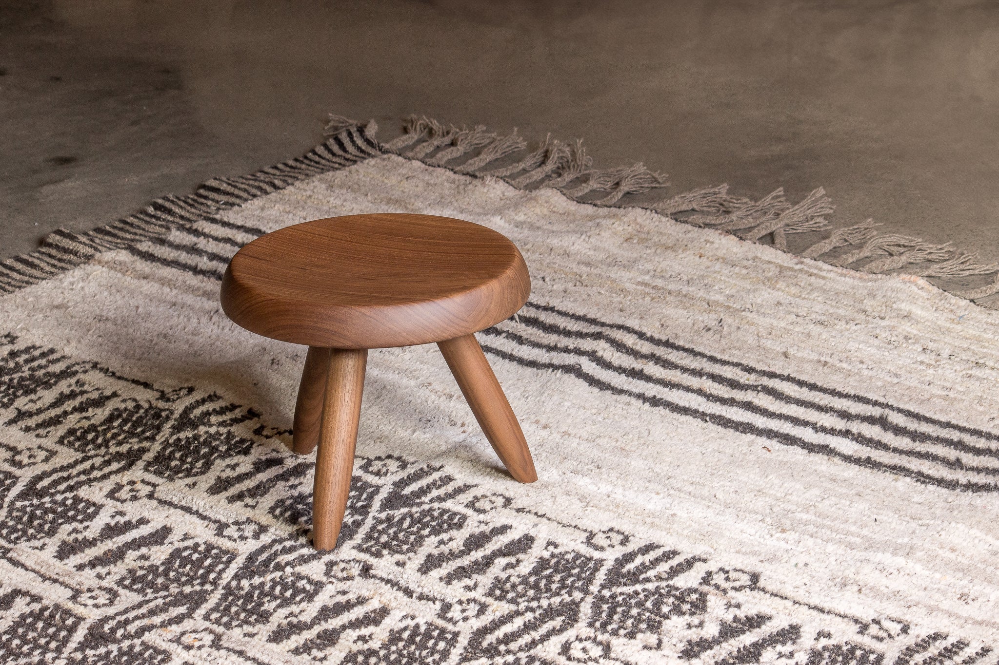 Tapis afghan noir et beige 100% laine - 250cm x 351cm