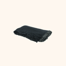 Vice Versa Fringed Throw in Washed Linen Crepe