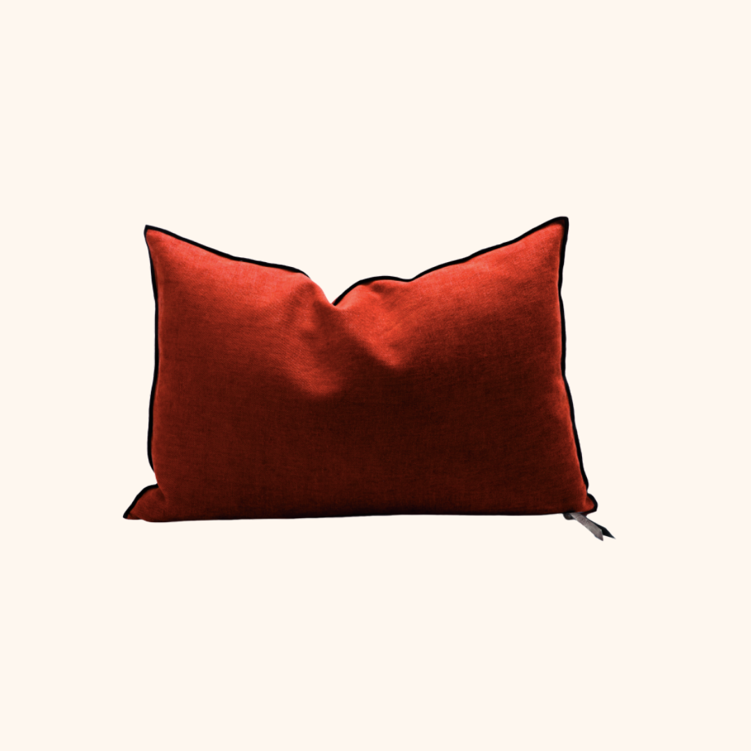 Inside Out Chenille Soft Wash Cushion Black Line