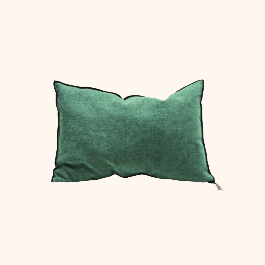 Inside Out Chenille Soft Wash Cushion Black Line