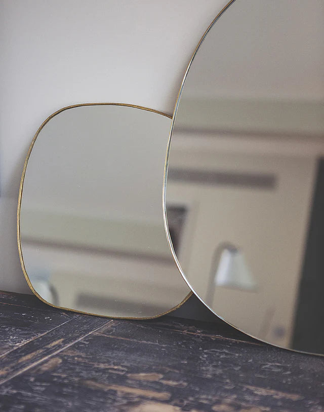 Miroir Ame en laiton doré