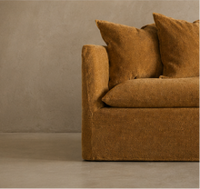 Canapé boho - Toile Tuftée Upcyclée rusty (220 x 97 x 80)