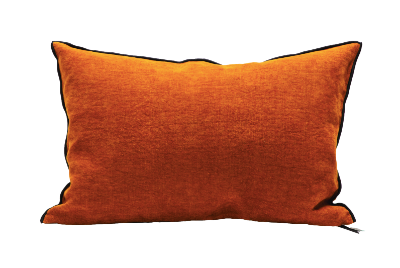 Coussin Vice Versa Chenille - Ligne Noire