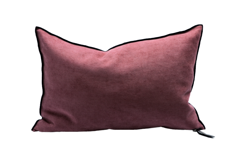 Coussin Vice Versa Chenille - Ligne Noire