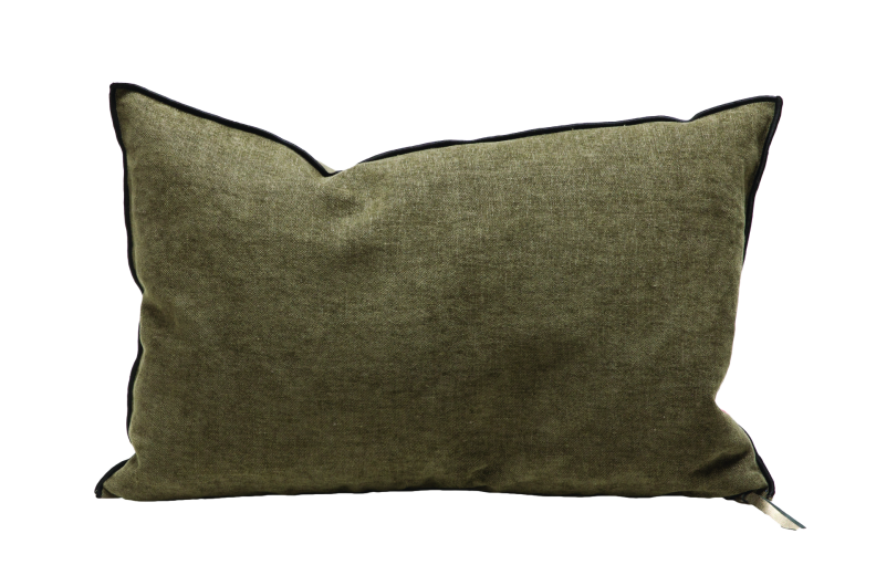 Coussin Vice Versa Chenille - Ligne Noire