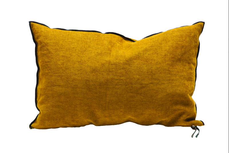 Coussin Vice Versa Chenille - Ligne Noire