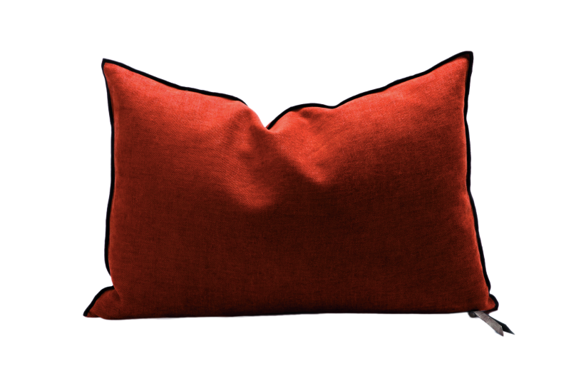 Coussin Vice Versa Chenille - Ligne Noire