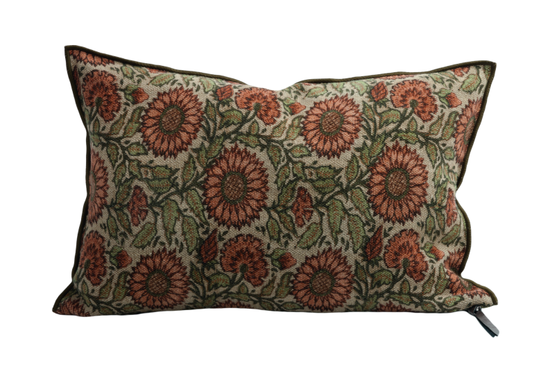 Coussin Lin Wabi Sabi imprimé