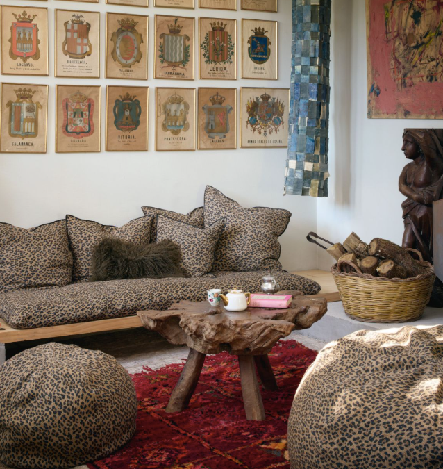 Coussin Lin Wabi Sabi imprimé