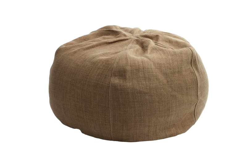 Pouf Bulle Toile de Lin Vintage / Lin
