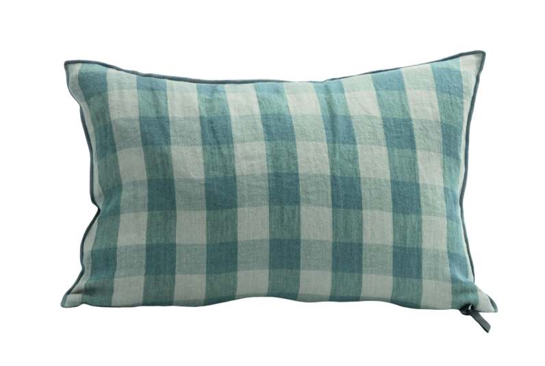 Coussin Lin Lavé Vichy Cottage