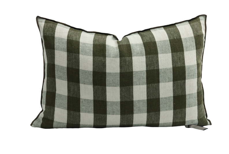 Coussin Lin Lavé Vichy Cottage