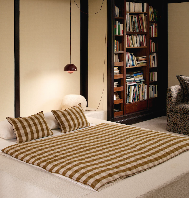 Coussin Lin Lavé Vichy Cottage