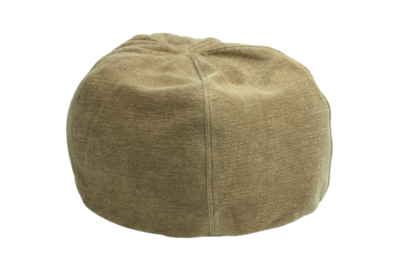 Pouf Bulle Toile Tuftée Upcyclée / Lin