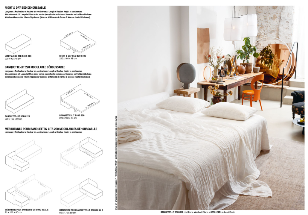 Canapé BOHO - Personnalisable