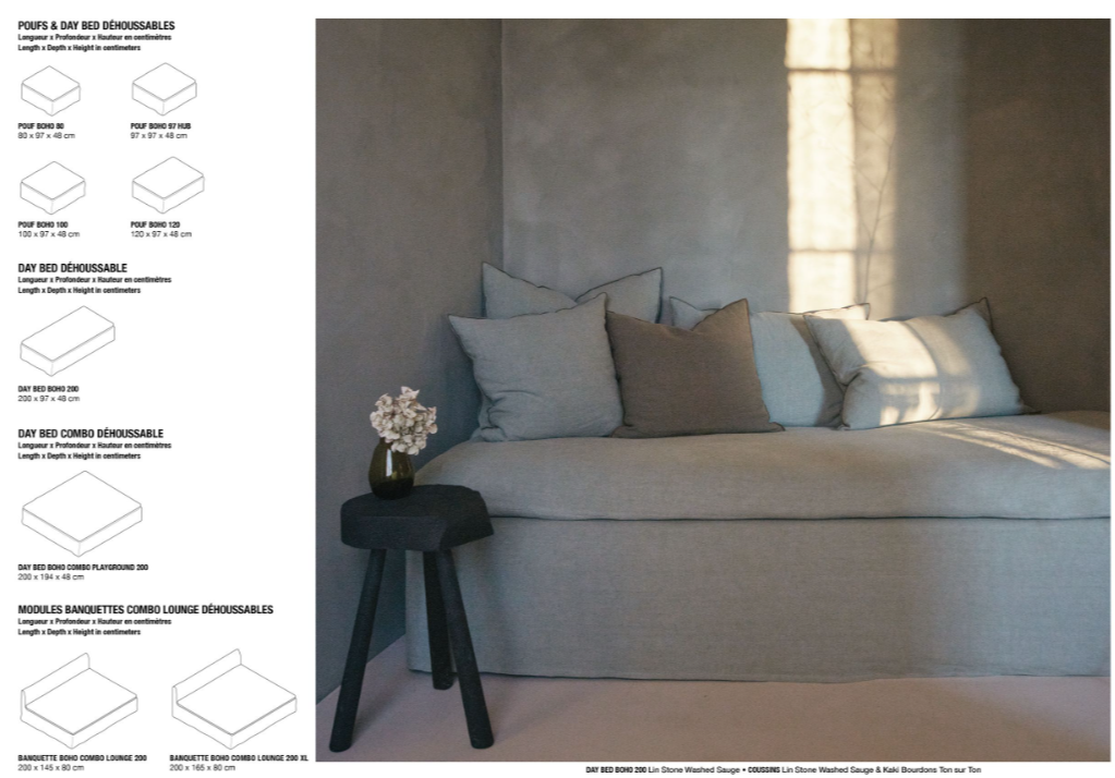 Canapé BOHO - Personnalisable