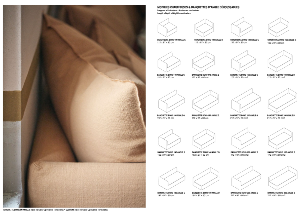 Canapé BOHO - Personnalisable
