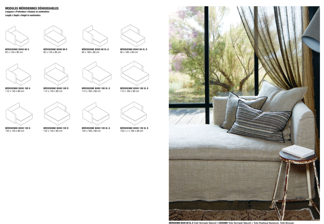 Canapé BOHO - Personnalisable