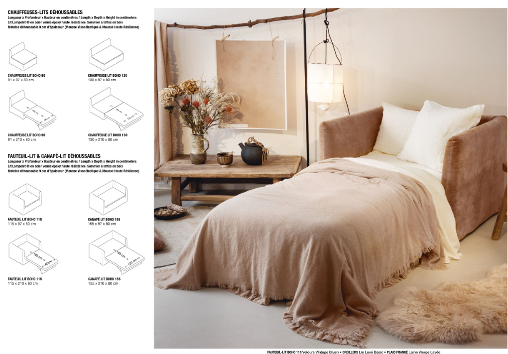 Canapé BOHO - Personnalisable