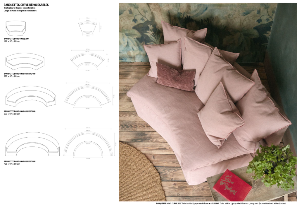 Canapé BOHO - Personnalisable