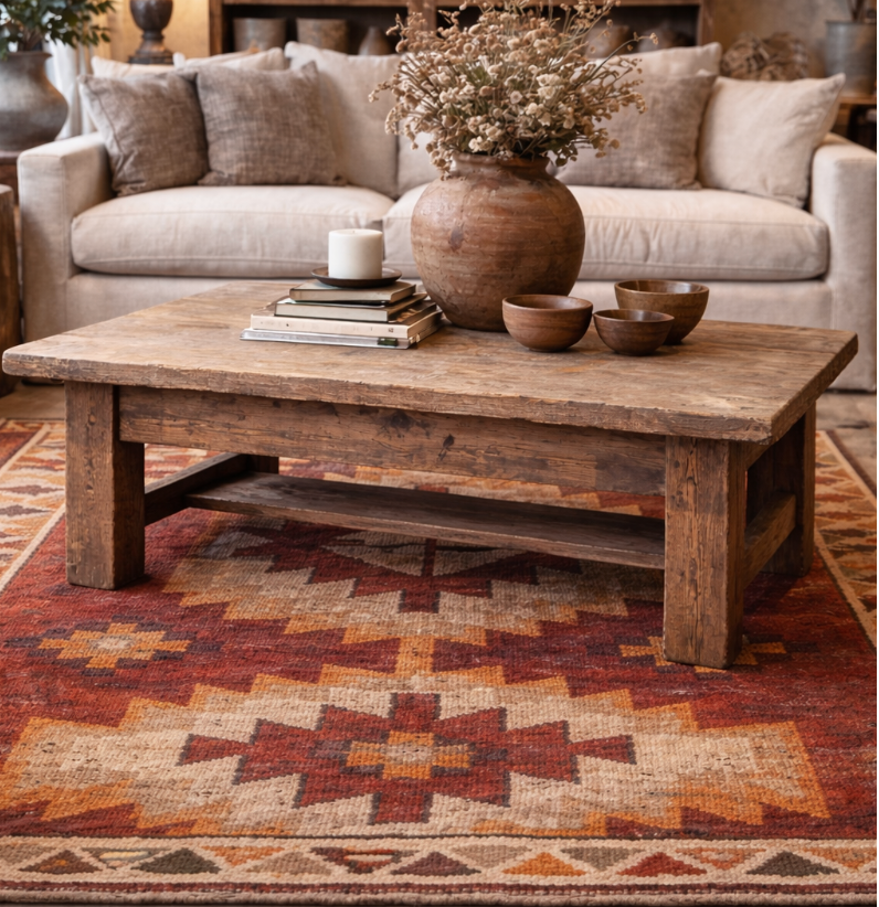 Banc en orme ancien - 110 x 43 x H40cm