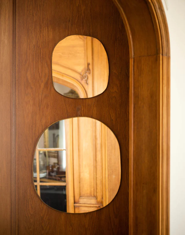 Miroir Ame en laiton doré