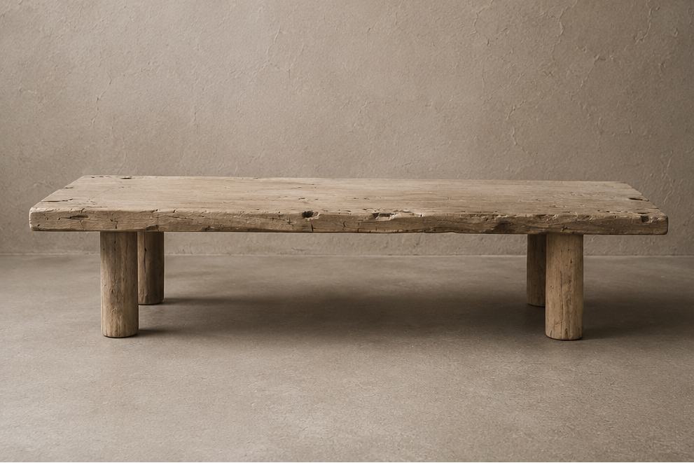Table basse en peuplier - Pièce unique