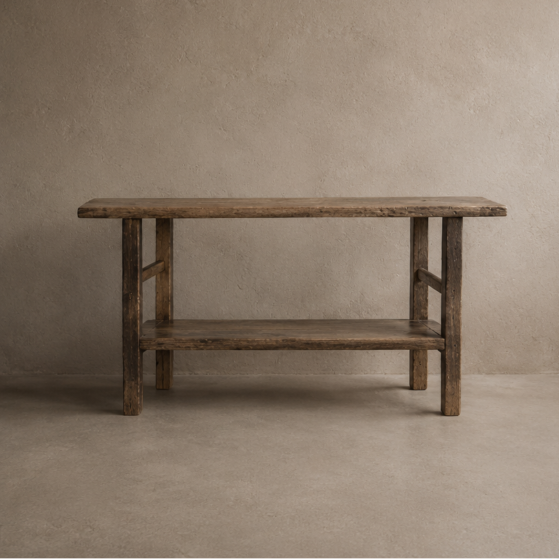 Console en noyer - Pièce unique