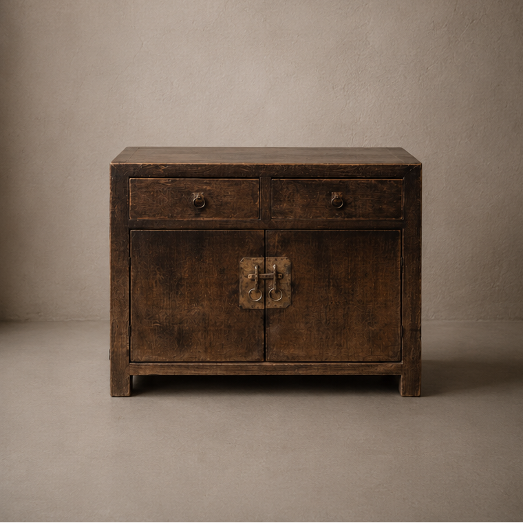 Petit buffet noir - Pièce unique