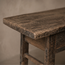 Antique elm console with drawer