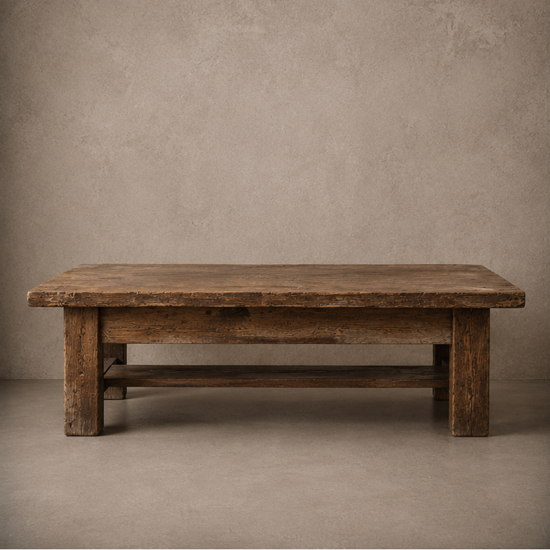 Banc en orme ancien - Pièce unique