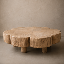 Table basse en manguier blanc - Pièce unique