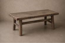 Table basse rectangulaire en orme - Pièce unique