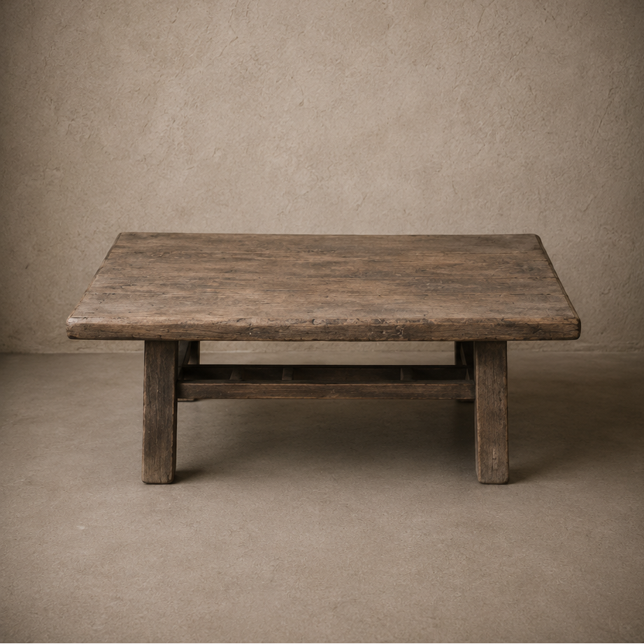 Table basse bleached Pulai - Pièce unique