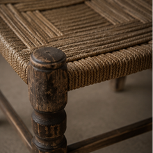 Chaise assise paillée et structure en bois - Pièce unique