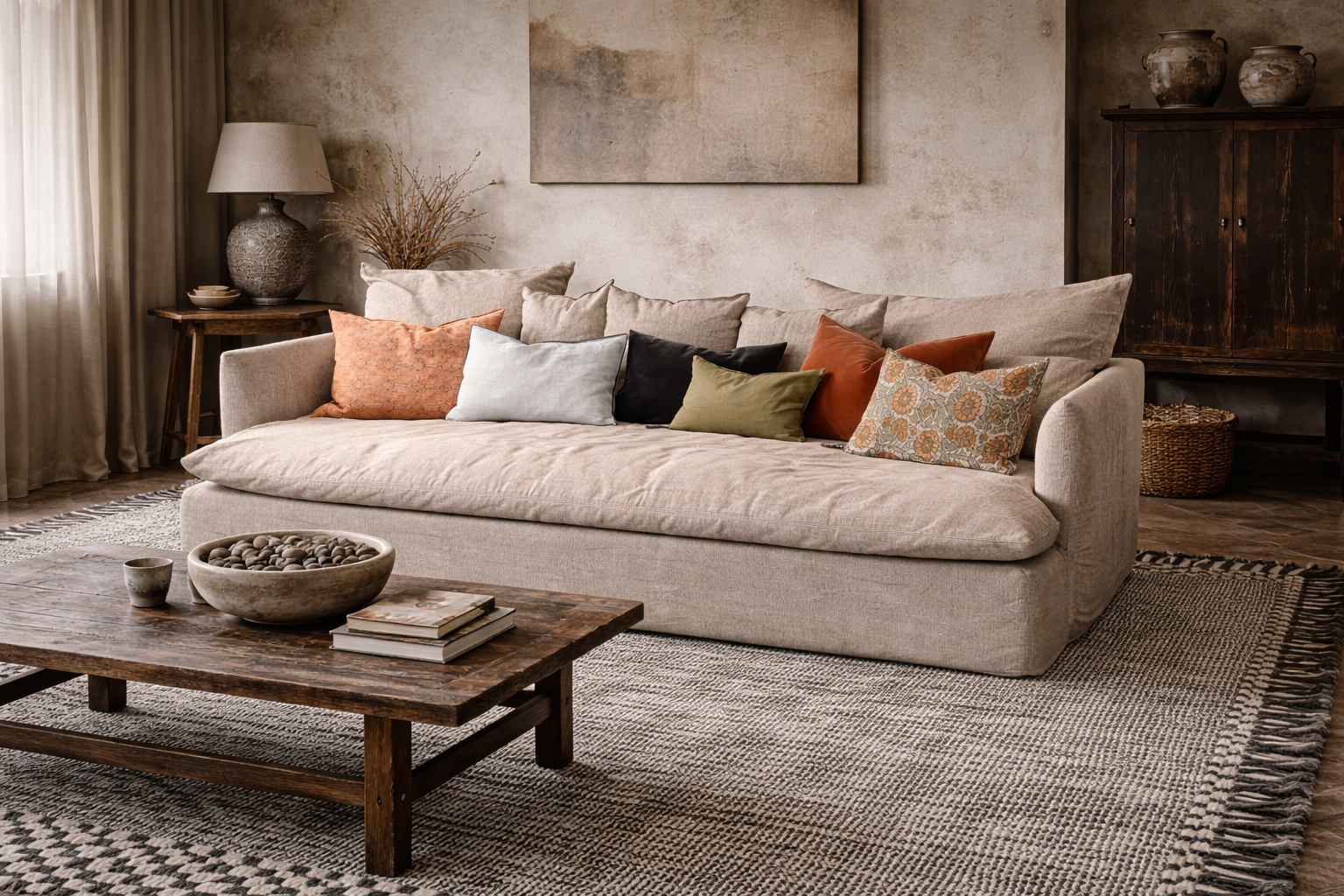 Canapé - Boho Combo Playground 270 cm Toile de Naples Upcyclée