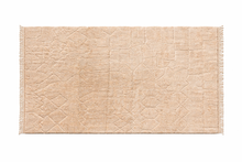 MRIRT Berber rug light brown 100% wool hand-knotted