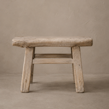 Antique elm stool