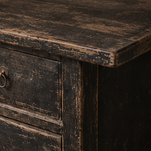 Console patine noire 6 tiroirs - Pièce unique