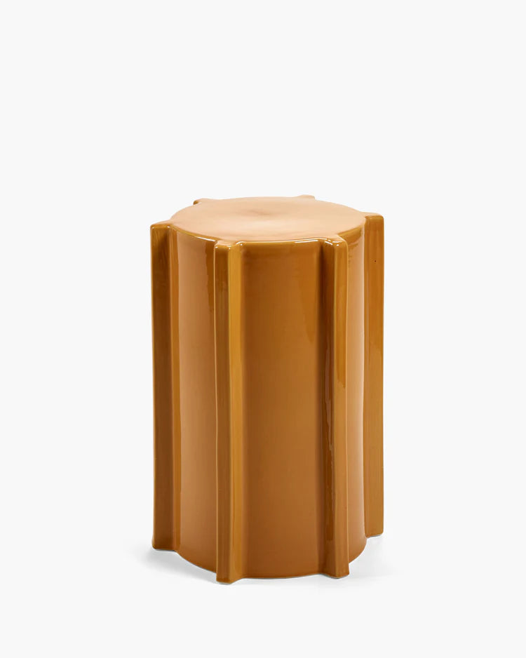 Table d'appoint ocre géométrique Pawn