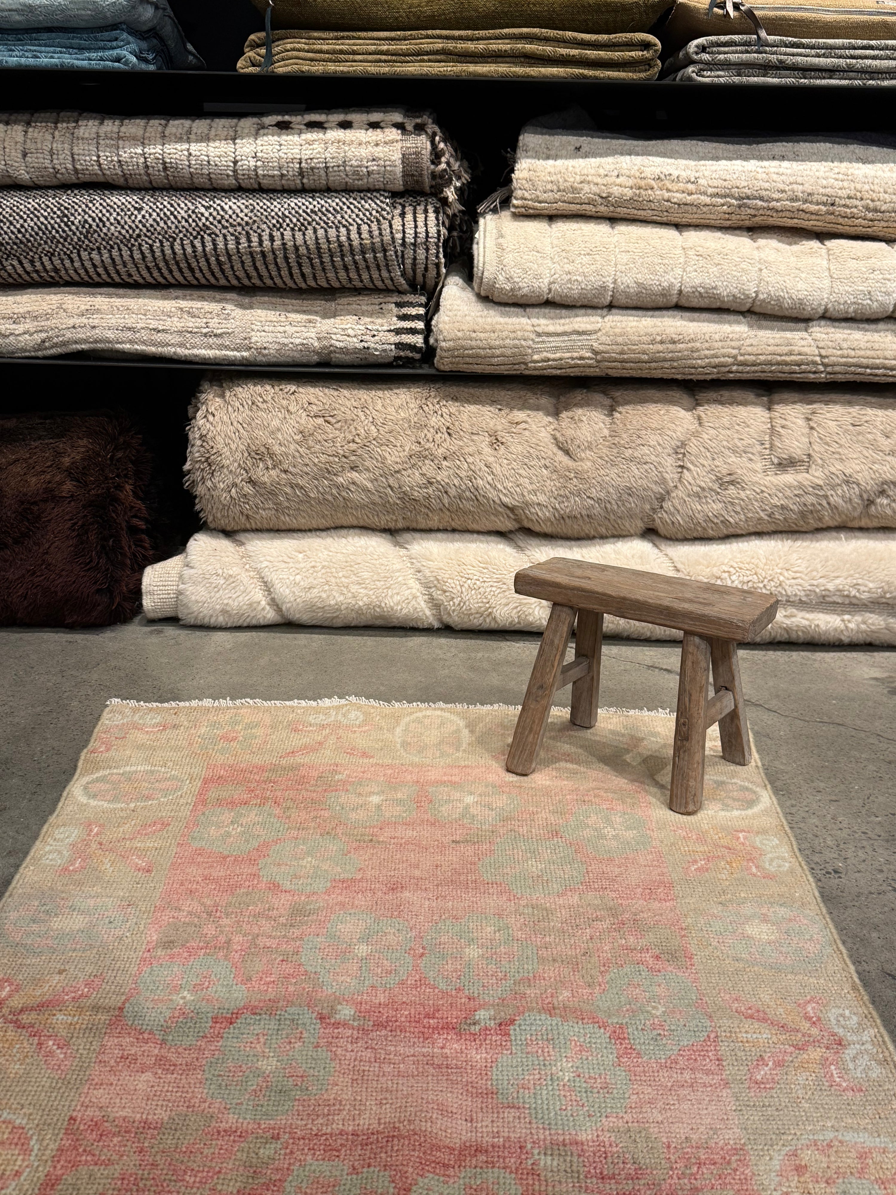 Tapis VINTAGE ancien, 100% laine noué main, 86cm x 304cm