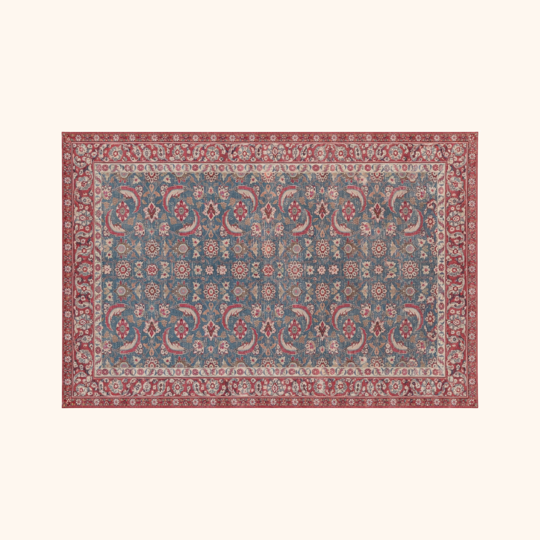Tapis VINTAGE ancien, 100% laine noué main, 191cm x 282cm, 5'3" x 9'3"