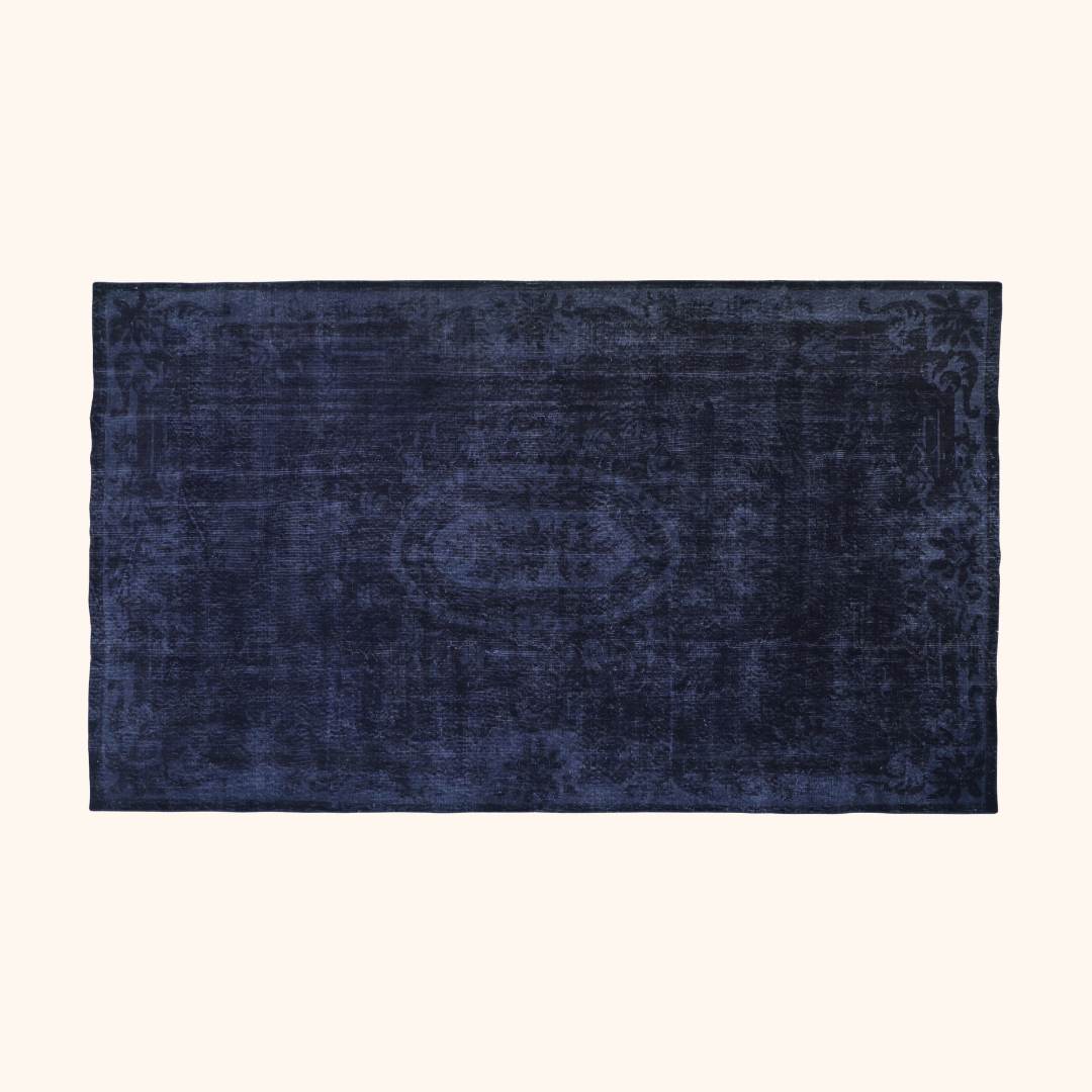 Tapis vintage ancien, laine sur trame coton, 169cm x 289cm