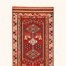 Tapis herki, noué à la main 404 x 88 cm