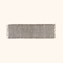 Black and white Afghan rug 100% yak wool - 90cm x 305cm
