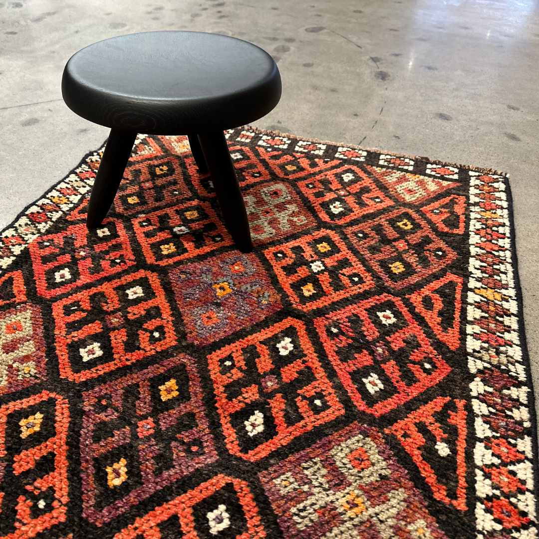 Tapis herki, noué à la main 369 x 83 cm