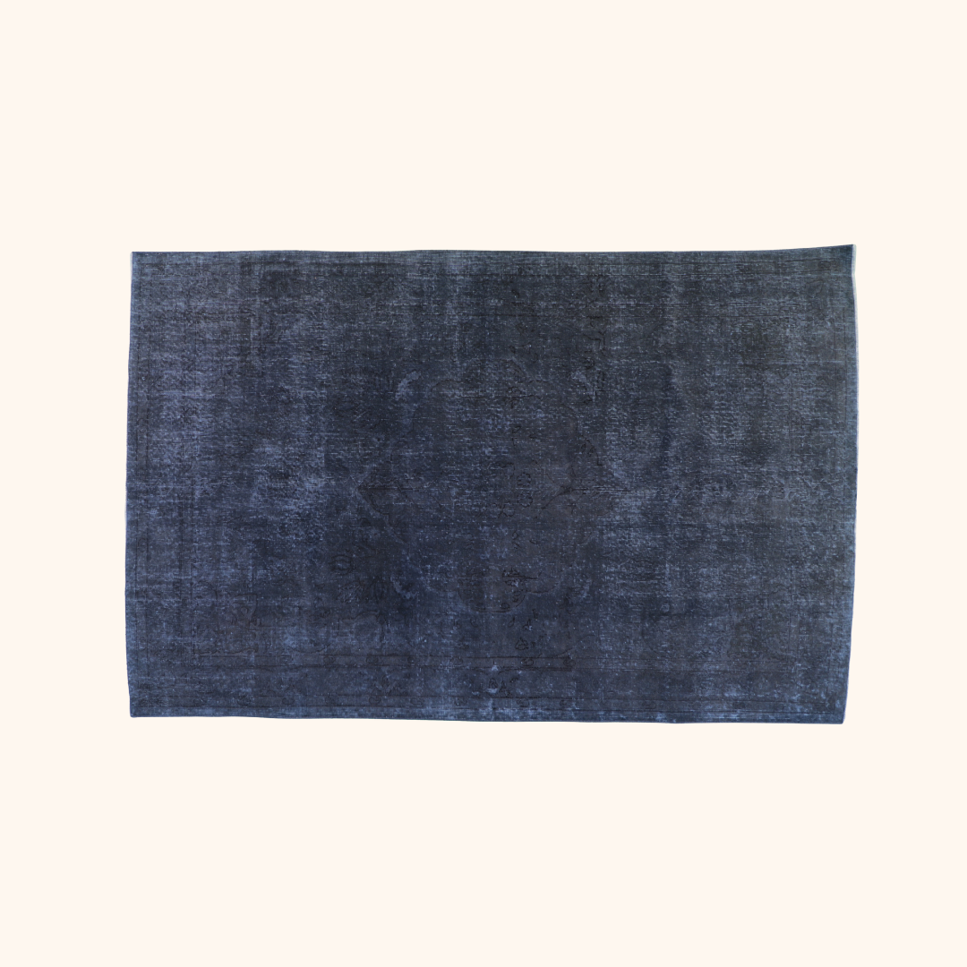 Tapis vintage ancien, laine sur trame coton, 183cm x 285cm